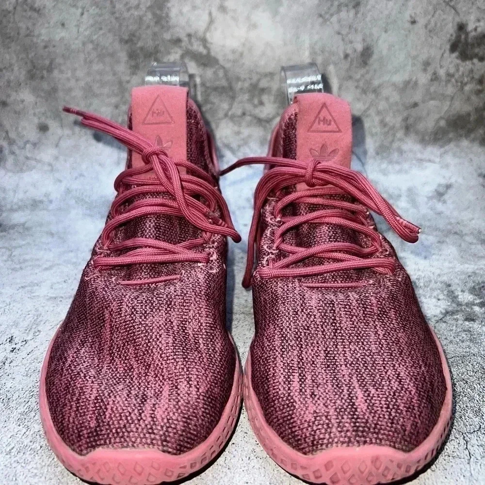 4550. ADIDAS PHARRELL PINK DIP DYED LACE UP RUNNING SNEAKER SHOES SIZE‎ WMN 6.5